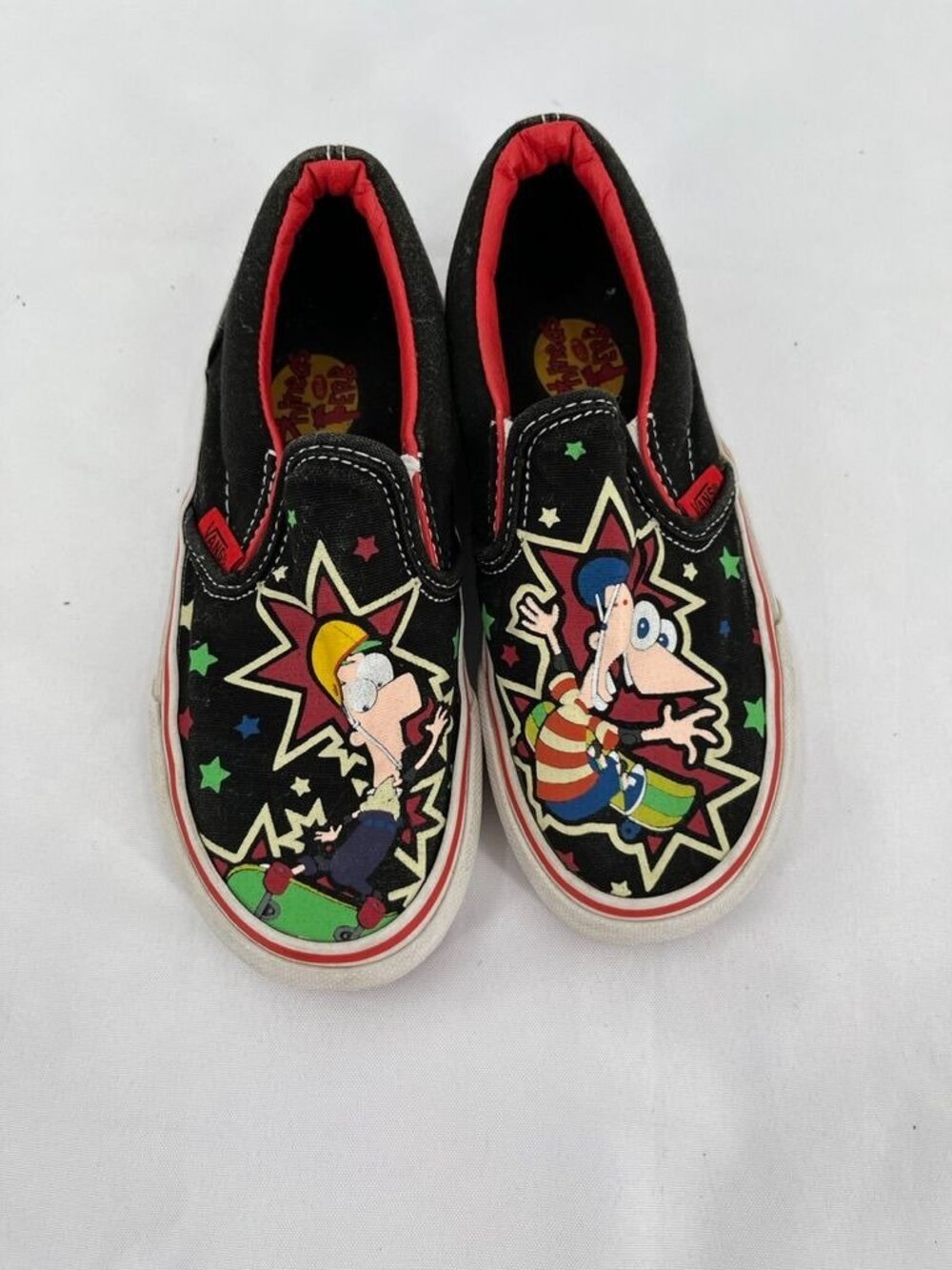 Vans Disney  2013 Phineas and Ferb Slip On Shoes Unisex Kids 11.5